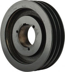 Browning - 3 Groove, 3/4 to 2-11/16 Bore Diam, 8.95" Outside Diam, QD Bushed V Belt Sheave - 8.2 A Diam Belt Pitch - Exact Tooling