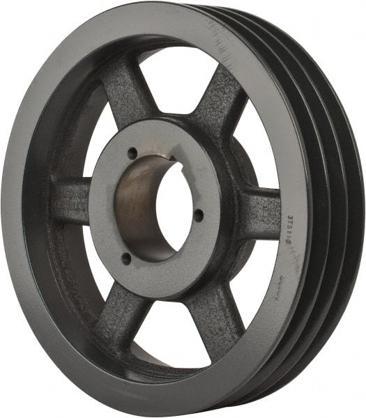 Browning - 3 Groove, 3/4 to 2-11/16 Bore Diam, 11.35" Outside Diam, QD Bushed V Belt Sheave - 10.6 A Diam Belt Pitch - Exact Tooling