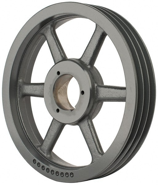 Browning - 3 Groove, 3/4 to 2-11/16 Bore Diam, 13.95" Outside Diam, QD Bushed V Belt Sheave - 13.2 A Diam Belt Pitch - Exact Tooling