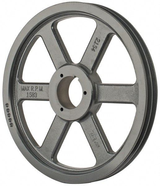 Browning - 2 Groove, 3/4 to 2-11/16 Bore Diam, 15-3/4" Outside Diam, QD Bushed V Belt Sheave - 15.0 A Diam Belt Pitch - Exact Tooling