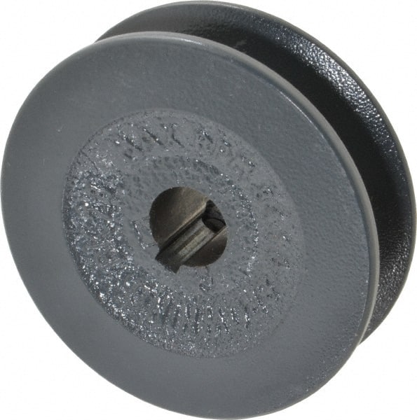 Browning - 5/8" Bore, 1-1/16 Long, 2.8" Outside Diam, Finished Bore Single Groove V Belt Sheave - 13/16" Wide, 2.6 Belt Pitch B, 2.2" Pitch Diam of 4L Belt - Exact Tooling