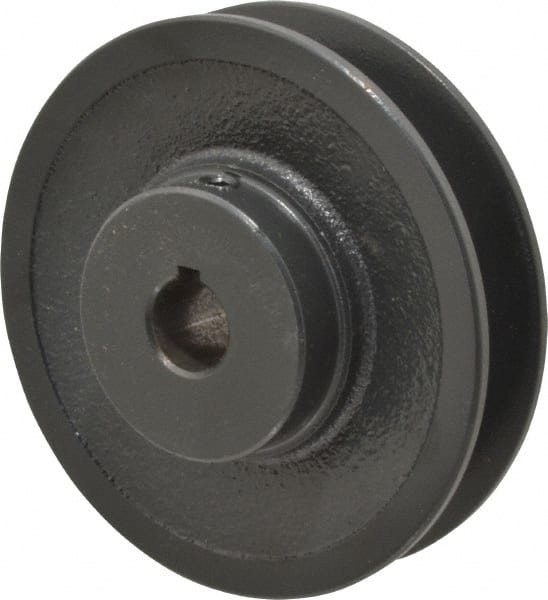 Browning - 5/8" Bore, 1-5/32 Long, 3.95" Outside Diam, Finished Bore Single Groove V Belt Sheave - 7/8" Wide, 3.6 Belt Pitch B, 3.2" Pitch Diam of 4L Belt - Exact Tooling