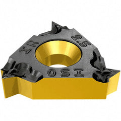 Iscar - 16IRB Internal Right Hand ISO Laydown Threading Insert - Grade IC908, TiAlN Coated Carbide, 9.53mm Inscribed Circle - Exact Tooling