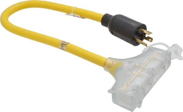 Southwire - 3 Conductors, 125 VAC, 15 Amp, 12 AWG, Twist-To-Lock Power Generator Adapter - For Use with NEMA Receptacles on Generators - Exact Tooling