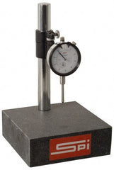 SPI - 0.001" Graduation, 0-100 Dial Reading, Indicator & Base Kit - 6" Base Length x 6" Base Width x 2" Base Height, 2" Dial Diam - Exact Tooling