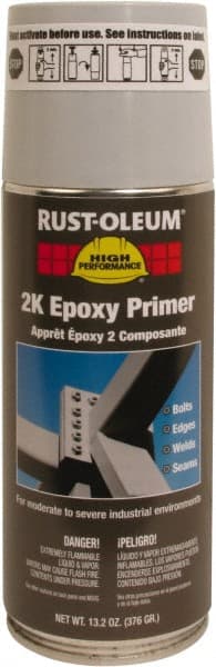 Rust-Oleum - 13.2 oz Primer Gray Spray Paint - 8 to 12 Sq Ft Coverage, Quick Drying - Exact Tooling