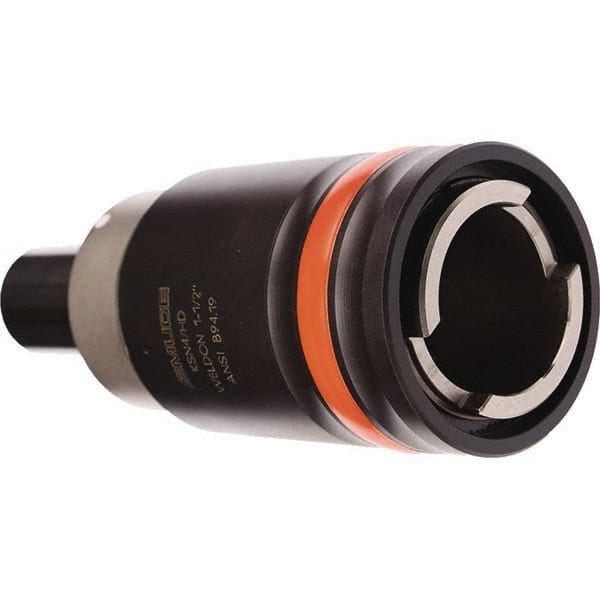 Emuge - 1-1/2" Straight Shank Diam Tension & Compression Tapping Chuck - M14 Min Tap Capacity, 5.7874" Projection, Size 4 Adapter, Quick Change, Through Coolant - Exact Tooling