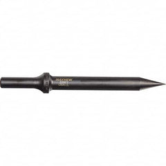Mayhew - 6" OAL, Tapered Punch Chisel - Round Drive, Round Shank, Steel - Exact Tooling