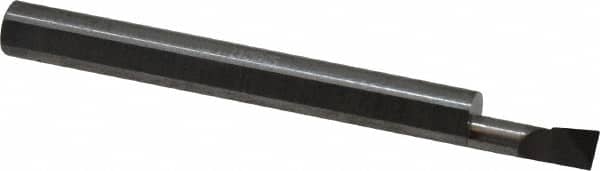 Scientific Cutting Tools - 0.14" Min Bore Diam, 0.4" Max Bore Depth, 3/16 Shank Diam, Corner Radius Boring Bar - 0.004" Corner Radius, Right Hand Cut, Diamond-Tipped, Uncoated - Exact Tooling