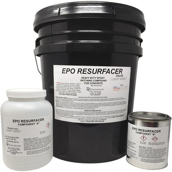 Made in USA - 50 Lb Concrete Repair/Resurfacing - Light Gray, 25 Sq Ft Coverage, Epoxy Resin - Exact Tooling