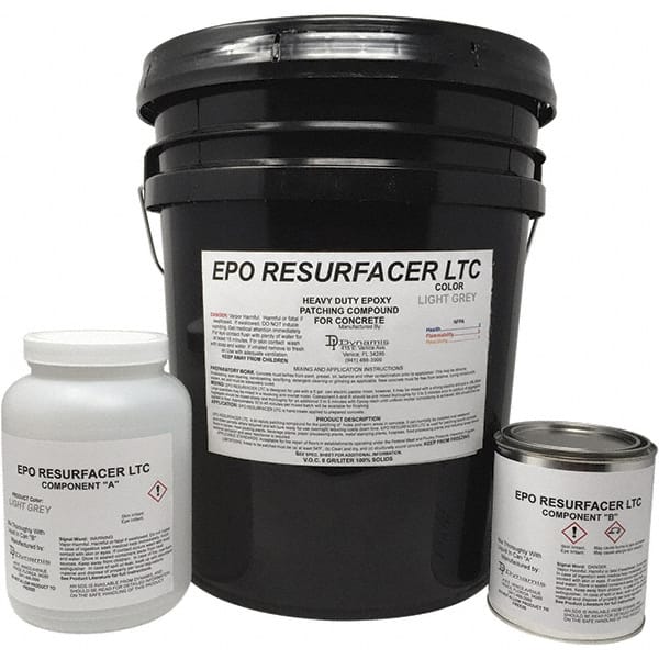 Made in USA - 50 Lb Concrete Repair/Resurfacing - Light Gray, 25 Sq Ft Coverage, Epoxy Resin - Exact Tooling