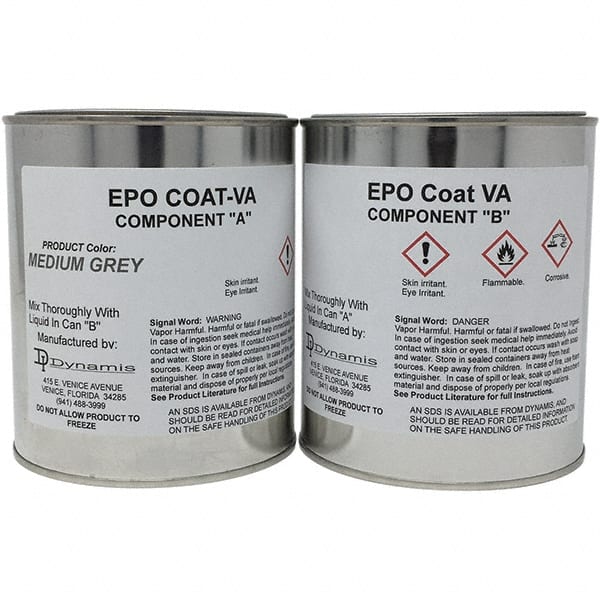 Made in USA - 1/2 Gal Gloss High-Solid Gray Concrete Floor Coating - 150 Sq Ft/Gal Coverage, 87 g/L VOC Content - Exact Tooling