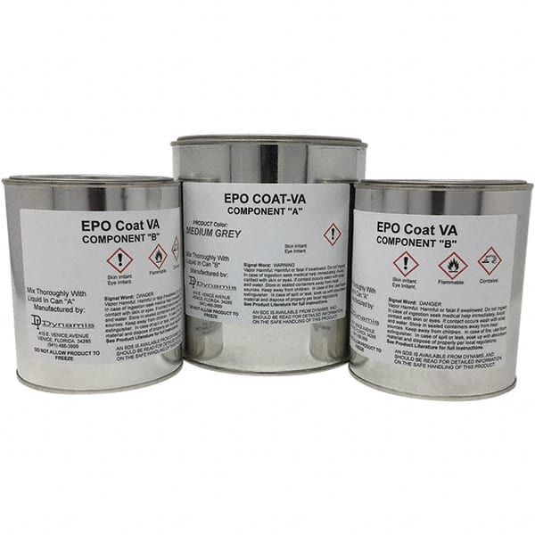 Made in USA - 1 Gal Gloss High-Solid Gray Concrete Floor Coating - 150 Sq Ft/Gal Coverage, 87 g/L VOC Content - Exact Tooling