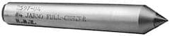 Made in USA - Carbide-Tipped Alloy Steel Standard Point Solid Dead Center - Jarno 12 Taper, 9" OAL - Exact Tooling