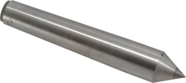 Made in USA - Carbide-Tipped Alloy Steel Standard Point Solid Dead Center - Jarno 10 Taper, 7-1/2" OAL - Exact Tooling