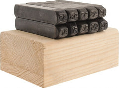Made in USA - 10 Piece, 1/4" Character Steel Stamp Set - Double Digit Figures, Double Digits - Exact Tooling