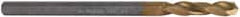 Guhring - 3mm 140° Spiral Flute Solid Carbide Screw Machine Drill Bit - TiN Finish, Right Hand Cut, 16mm Flute Length, 46mm OAL, SF Point, Straight Shank - Exact Tooling
