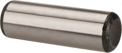 Made in USA - 1/2" Diam x 1-1/2" Pin Length Grade 8 Alloy Steel Standard Dowel Pin - Bright Finish, C 47-58 & C 60 (Surface) Hardness, 29,450 Lb (Single Shear), 58,900 Lb (Double Shear) Breaking Strength, 1 Beveled & 1 Rounded End - Exact Tooling
