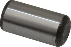 Made in USA - 5/8" Diam x 1-1/4" Pin Length Grade 8 Alloy Steel Standard Dowel Pin - Bright Finish, C 47-58 & C 60 (Surface) Hardness, 46,000 Lb (Single Shear), 92,000 Lb (Double Shear) Breaking Strength, 1 Beveled & 1 Rounded End - Exact Tooling