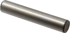 Made in USA - 5/8" Diam x 3-1/2" Pin Length Grade 8 Alloy Steel Standard Dowel Pin - Bright Finish, C 47-58 & C 60 (Surface) Hardness, 46,000 Lb (Single Shear), 92,000 Lb (Double Shear) Breaking Strength, 1 Beveled & 1 Rounded End - Exact Tooling