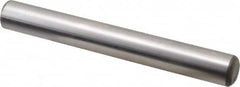 Made in USA - 5/8" Diam x 5" Pin Length Grade 8 Alloy Steel Standard Dowel Pin - Bright Finish, C 47-58 & C 60 (Surface) Hardness, 46,000 Lb (Single Shear), 92,000 Lb (Double Shear) Breaking Strength, 1 Beveled & 1 Rounded End - Exact Tooling