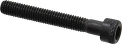 Made in USA - #10-32 UNF Hex Socket Drive, Socket Cap Screw - Alloy Steel, Black Oxide Finish, Partially Threaded, 1-3/8" Length Under Head - Exact Tooling