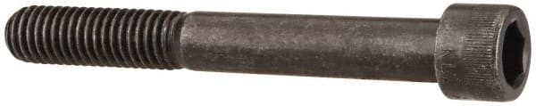 Made in USA - 7/16-14 UNC Hex Socket Drive, Socket Cap Screw - Alloy Steel, Black Oxide Finish, Partially Threaded, 3-1/2" Length Under Head - Exact Tooling
