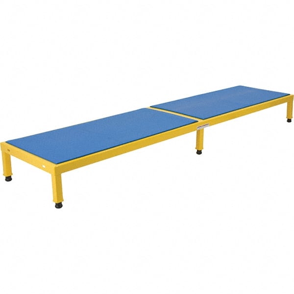 Vestil - 9" High x 24" Wide x 96" Deep, Yellow Step Stand - Steel, 500 Lb Capacity - Exact Tooling