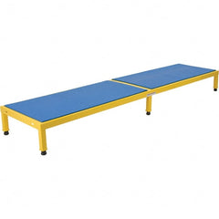 Vestil - 9" High x 24" Wide x 96" Deep, Yellow Step Stand - Steel, 500 Lb Capacity - Exact Tooling