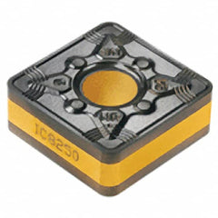 Iscar - SNMG544 NR Grade IC8250 Carbide Turning Insert - TiCN/Al2O3/TiN Finish, 90° Square, 5/8" Inscr Circle, 1/4" Thick, 1/16" Corner Radius - Exact Tooling