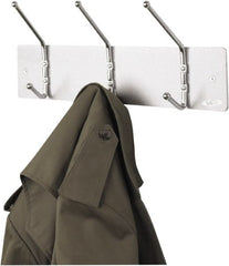 Safco - 3 Hooks, 18" Long x 3-3/4" Deep, Metal Wall/Door Hat/Coat Hook - 7" High - Exact Tooling