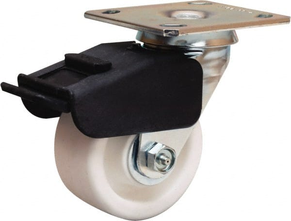 Hamilton - 4" Diam x 2" Wide x 5-5/8" OAH Top Plate Mount Swivel Caster - Polyolefin, 550 Lb Capacity, Delrin Bearing, 4 x 4-1/2" Plate - Exact Tooling