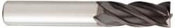 OSG - 1" Diam, 1-1/2" LOC, 4 Flute Solid Carbide Ball End Mill - TiAlN Finish, Single End, 4" OAL, 1" Shank Diam, Spiral Flute - Exact Tooling