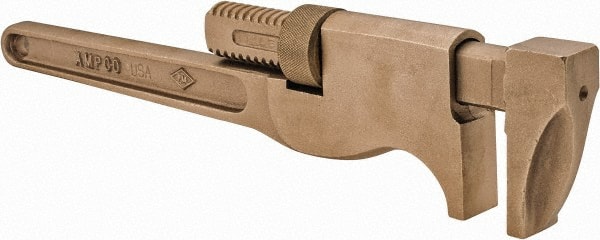 Ampco - 15" Aluminum Bronze Alloy Monkey Wrench - 2-13/16" Pipe Capacity - Exact Tooling