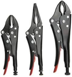 Proto - 3 Piece Locking Plier Set - Comes in Pouch - Exact Tooling