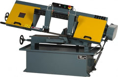 Enco - 9 x 16" Max Capacity, Manual Step Pulley Horizontal Bandsaw - 50, 125, 200 & 275 SFPM Blade Speed, 220 Volts, 45°, 1 hp, 1 Phase - Exact Tooling
