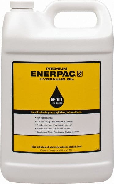 Enerpac - 1 Gal Bottle, Mineral Hydraulic Oil - ISO 32, <12,000 SUS at 0°F, 150 to 165 SUS at 100°F, 42 to 45 SUS at 210°F - Exact Tooling