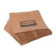 Rubbermaid - Brown, Waxed Kraft Paper, Wax-Lined Hazardous Waste Paper Bag - 3-3/4" Wide x 9 7/8" High - Exact Tooling