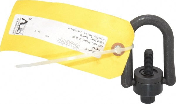 American Drill Bushing - 450 kgs. Load Capacity, 58.2 mm Wide x 82 mm High x 36-1/2 mm Opening, Extra Duty Center Pull Hoist Ring - Exact Tooling