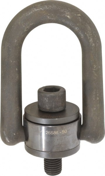 American Drill Bushing - 4,200 kgs. Load Capacity, 129-1/2 mm Wide x 187.2 mm High x 85.7 mm Opening, Extra Duty Center Pull Hoist Ring - Exact Tooling