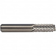 M.A. Ford - 1/4" Diam, 3/4" LOC, End Mill End, Solid Carbide Diamond Pattern Router Bit - 2" OAL, 1/4" Shank Diam - Exact Tooling