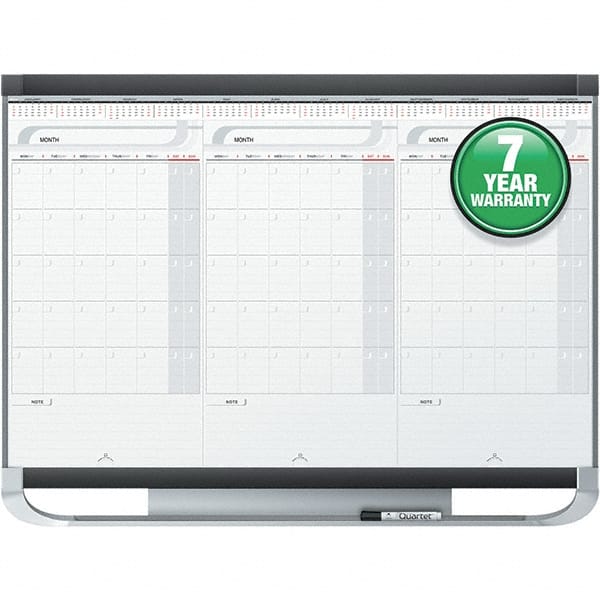 Quartet - 24" High x 36" Wide Dry Erase - Fiberboard/Plastic Frame, Includes Dry-Erase Marker & Mounting Kit - Exact Tooling