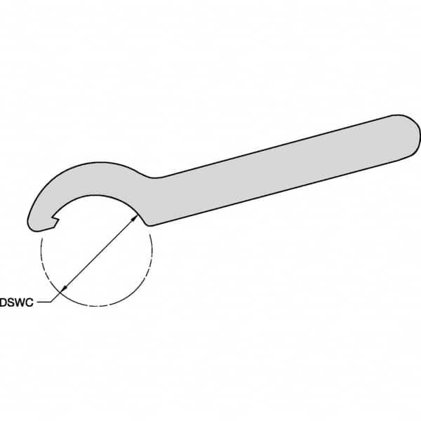 Kennametal - Locknut Wrench for Indexable Tools - Collet Chuck Compatible, TG-DV Toolholder Style Compatibility - Exact Tooling