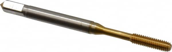 Guhring - #4-48 UNF 2BX Modified Bottoming Thread Forming Tap - Cobalt, TiN Finish, 1-7/8" OAL, Right Hand Thread, Series 3941 - Exact Tooling