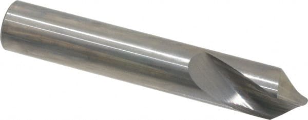 Made in USA - 1/2" Body Diam, 90°, 3" OAL, Solid Carbide Spotting Drill - Exact Tooling