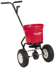Made in USA - 50 Lb Polyethylene Walk Behind Broadcast Landscape Spreader - 13" Wheels - Exact Tooling