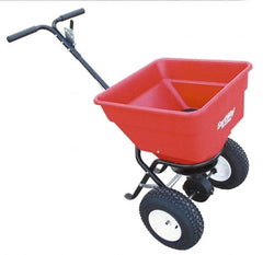 Made in USA - 100 Lb Polyethylene Walk Behind Broadcast Landscape Spreader - 13" Wheels - Exact Tooling