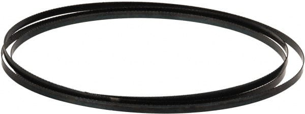 M.K. MORSE - 18 TPI, 9' 6" Long x 3/8" Wide x 0.025" Thick, Welded Band Saw Blade - High Carbon Steel, Toothed Edge, Raker Tooth Set, Flexible Back, Contour Cutting - Exact Tooling