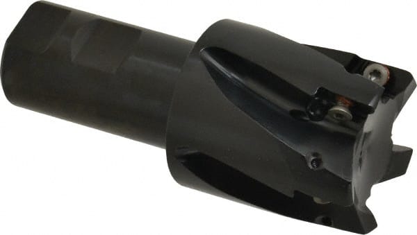 Kennametal - 2" Cut Diam, 18.03mm Max Depth of Cut, 1-1/4" Shank Diam, 115.06mm OAL, Indexable Square Shoulder End Mill - EC18.., EP18.. Inserts, Weldon Shank, 0° Lead Angle - Exact Tooling