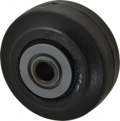 Albion - 3-1/4 Inch Diameter x 1-1/2 Inch Wide, Solid Rubber Caster Wheel - 140 Lb. Capacity, 1-5/8 Inch Hub Length, 1/2 Inch Axle Diameter, Roller Bearing - Exact Tooling